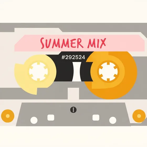The rejected screenprint cassette: the model printed a palette hex value 292524 as literal text below the label.